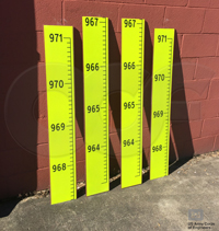 custom fiberglass level gauges for measuring lake levels