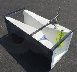 fiberglass 54-inch L Cutthroat flume manufactured by Openchannelflow