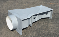 bolt down fiberglass cover over a Cutthroat flume with inlet end adapter